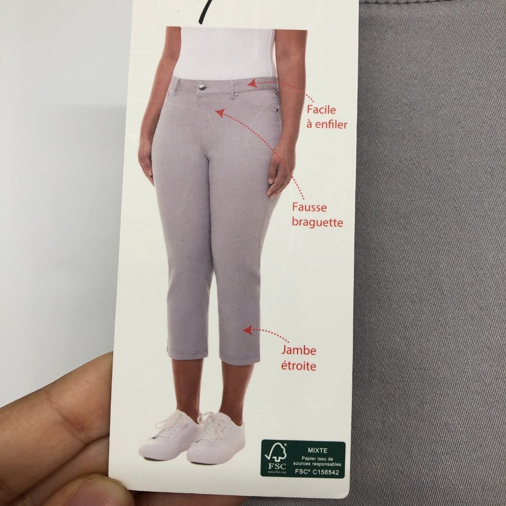 NWT Up! Grey Slim Skinny Pullover Pants size 12 - Picture 7 of 14